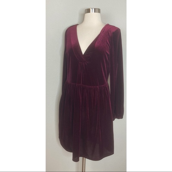 Anthropologie Amadi Red Greta Velvet Tunic Dress Size S - Picture 4 of 8